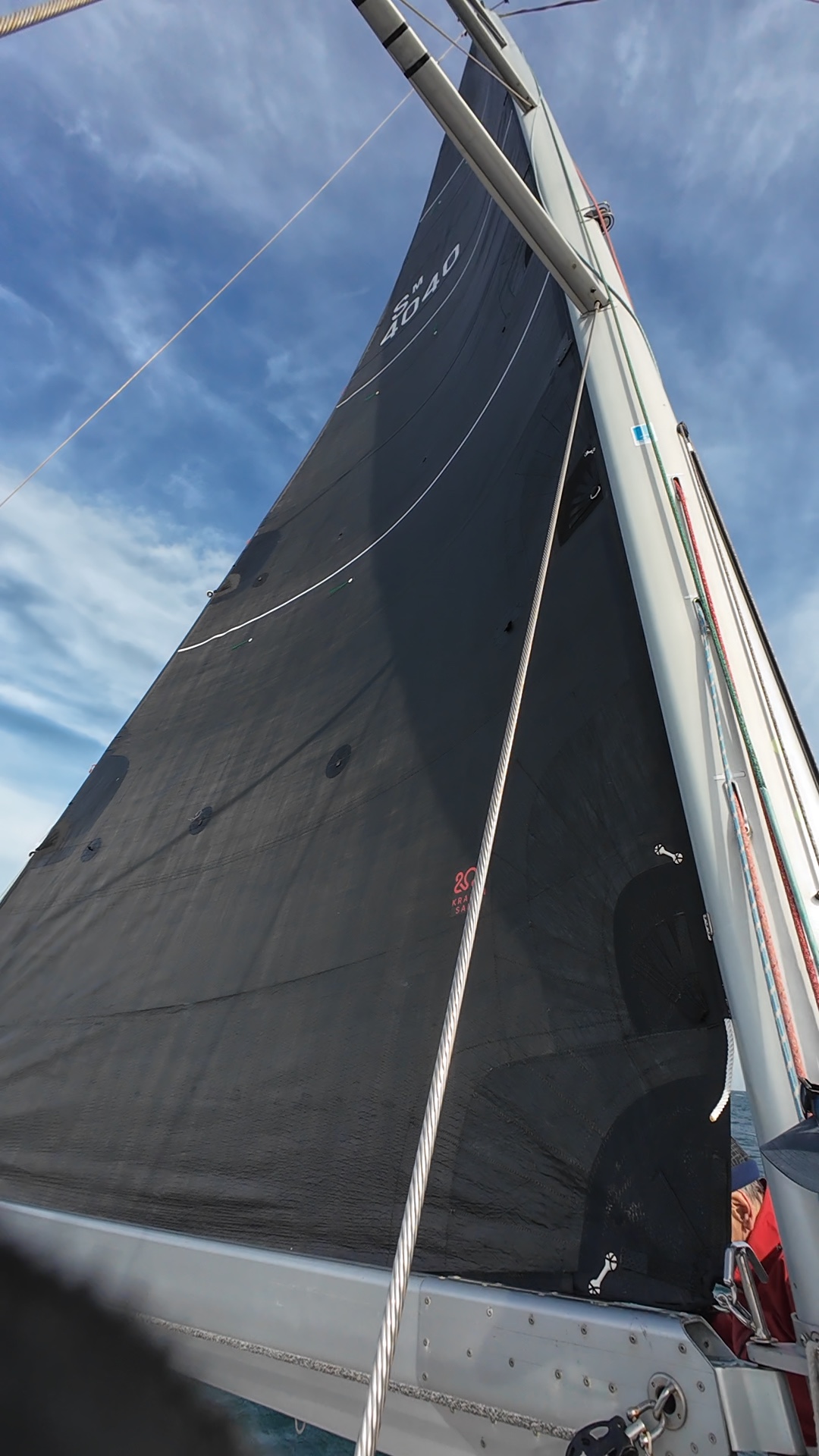 Membrane Ocean Racing Mainsail in Matte Back Non Woven Facing.
